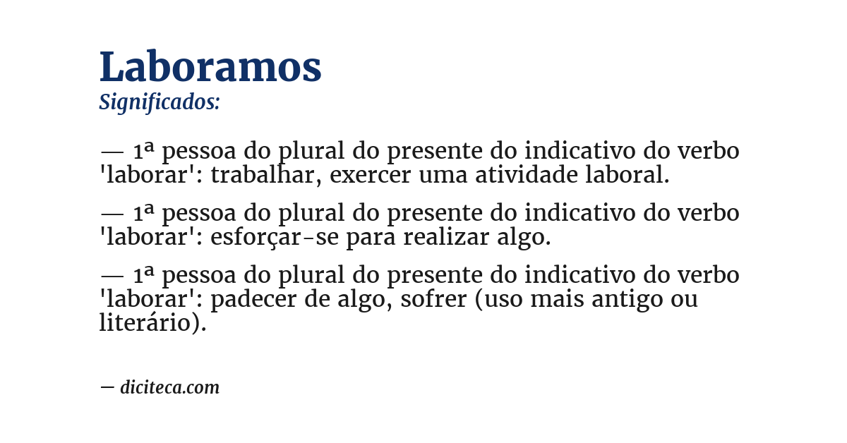 Significado de laboramos