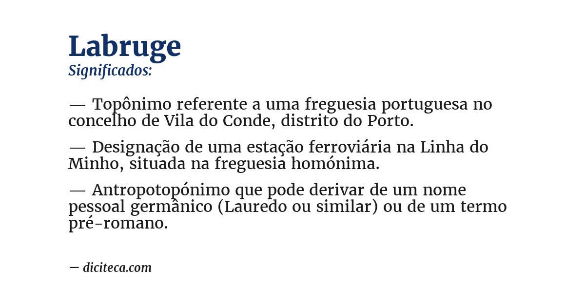 Significado de labruge