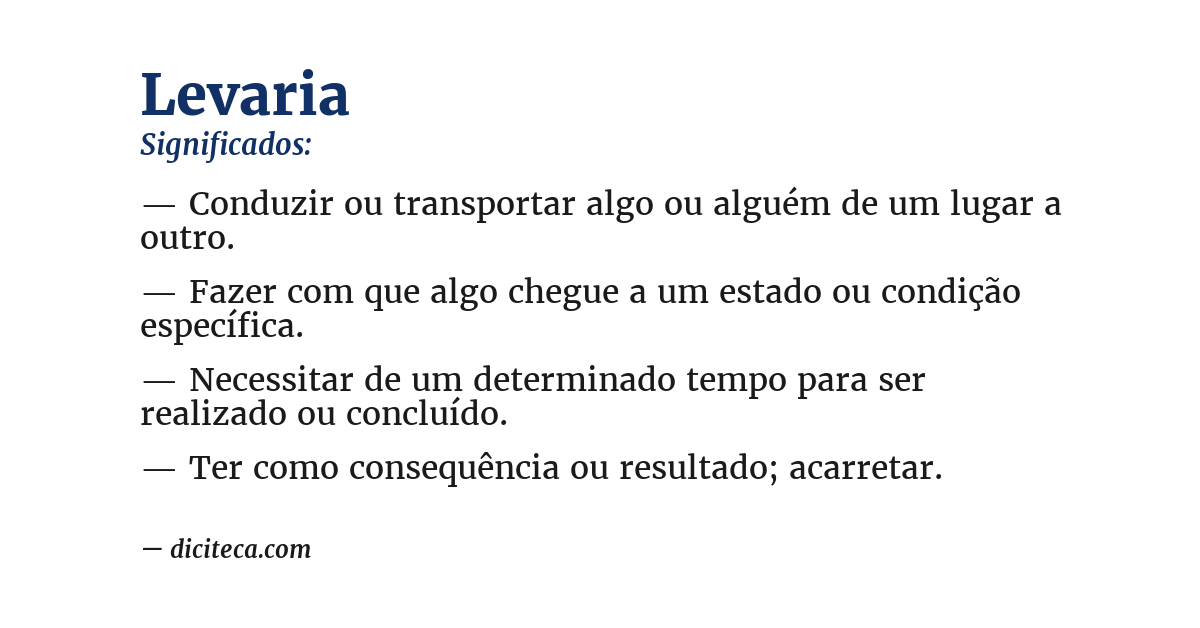 Significado de levaria