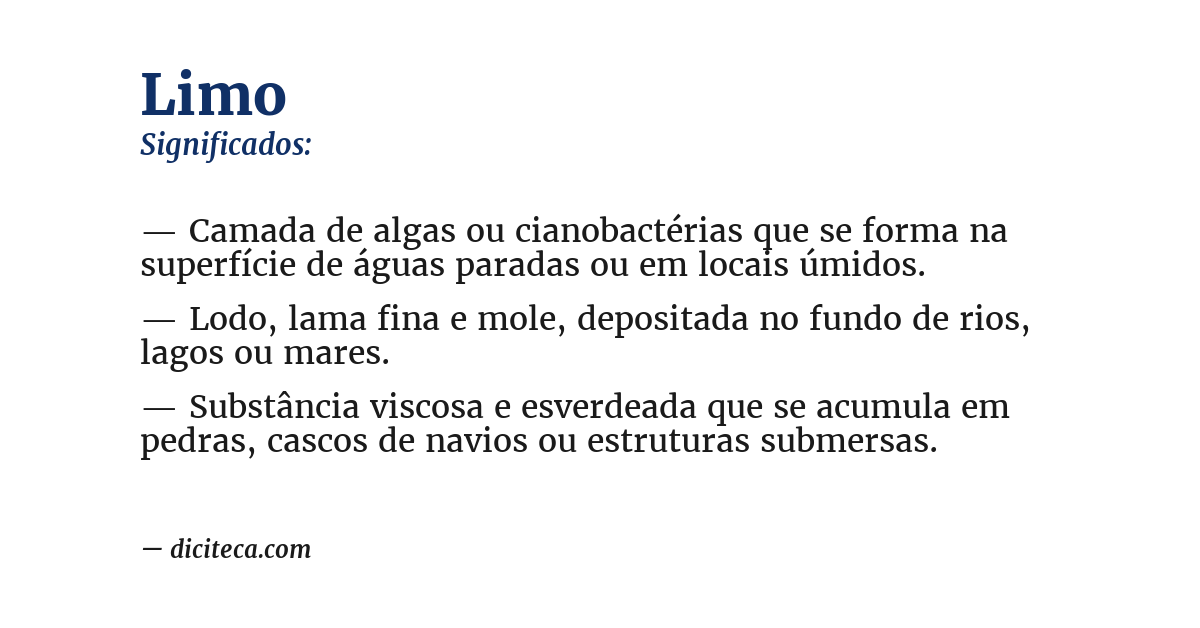 Significado de limo