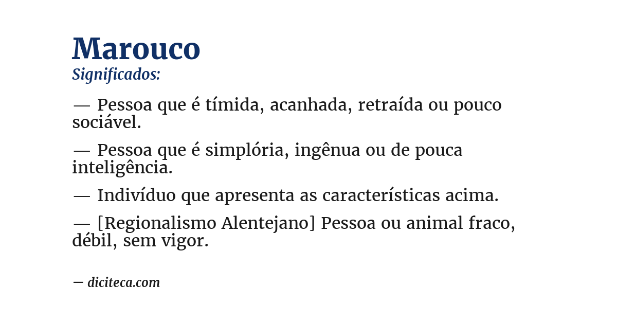 Significado de marouco