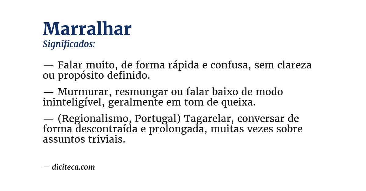 Significado de marralhar
