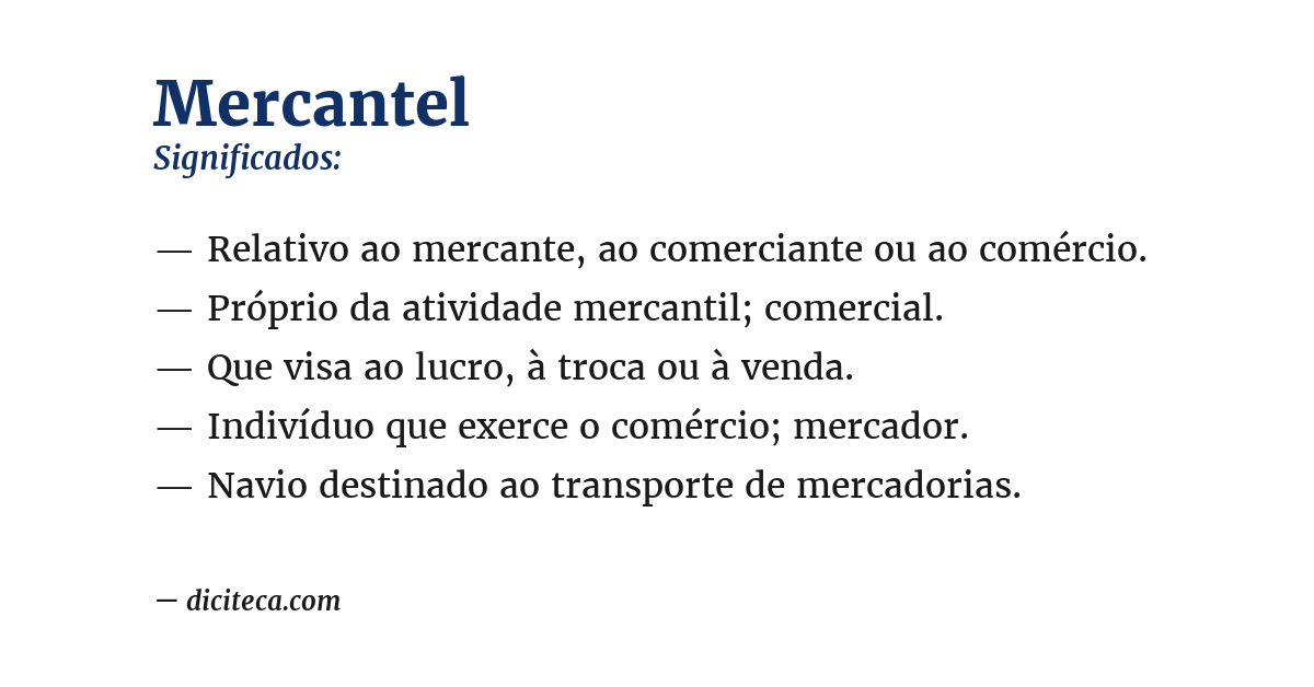 Significado de mercantel