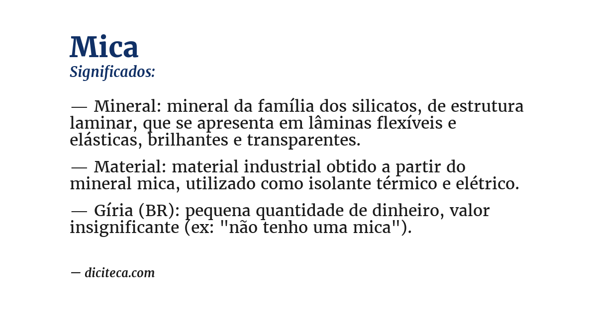 Significado de mica