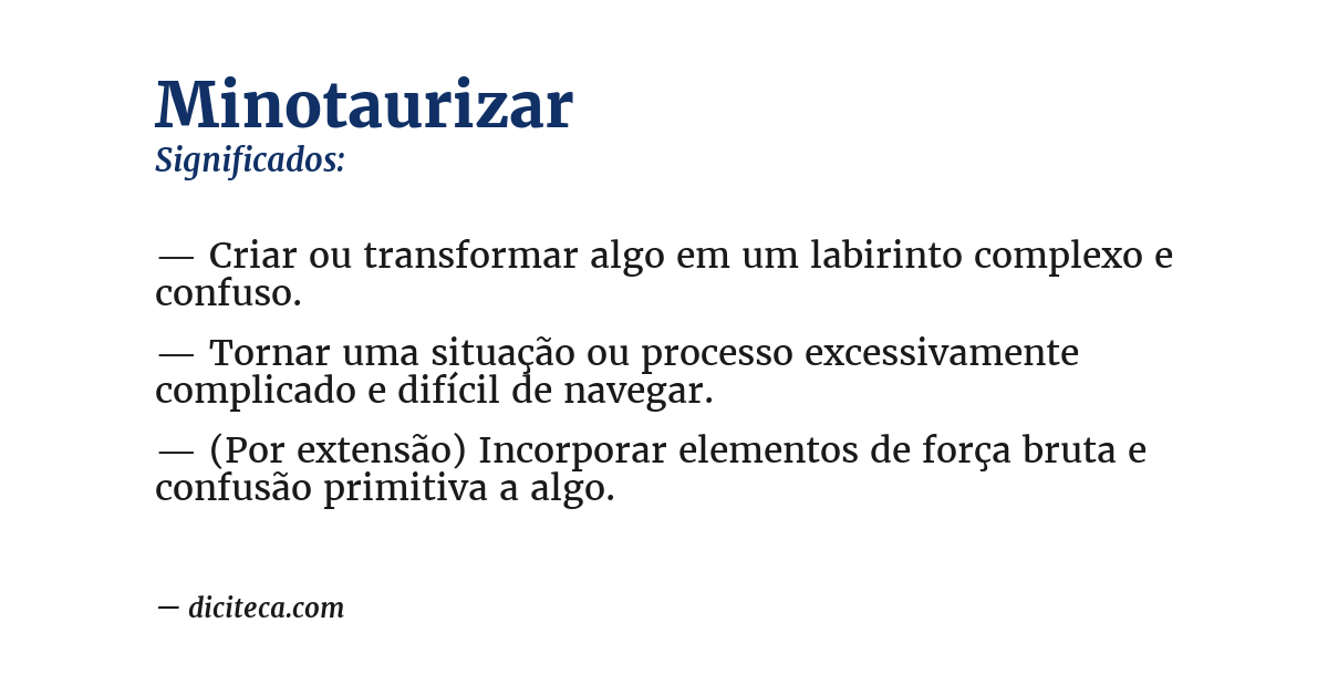 Significado de minotaurizar
