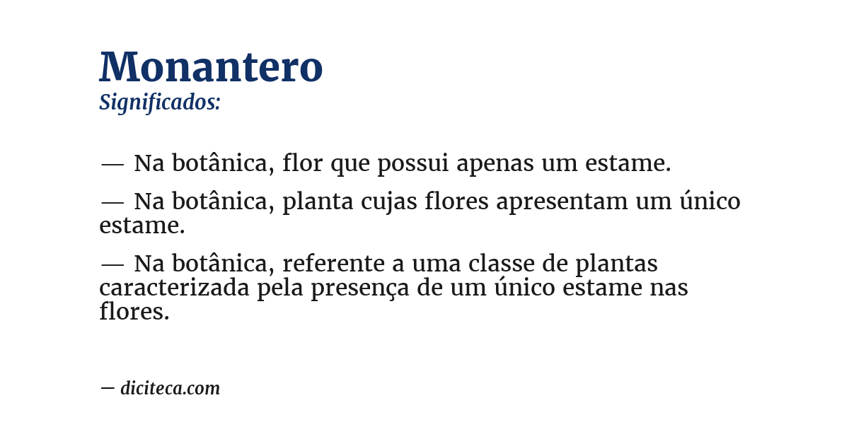 Significado de monantero