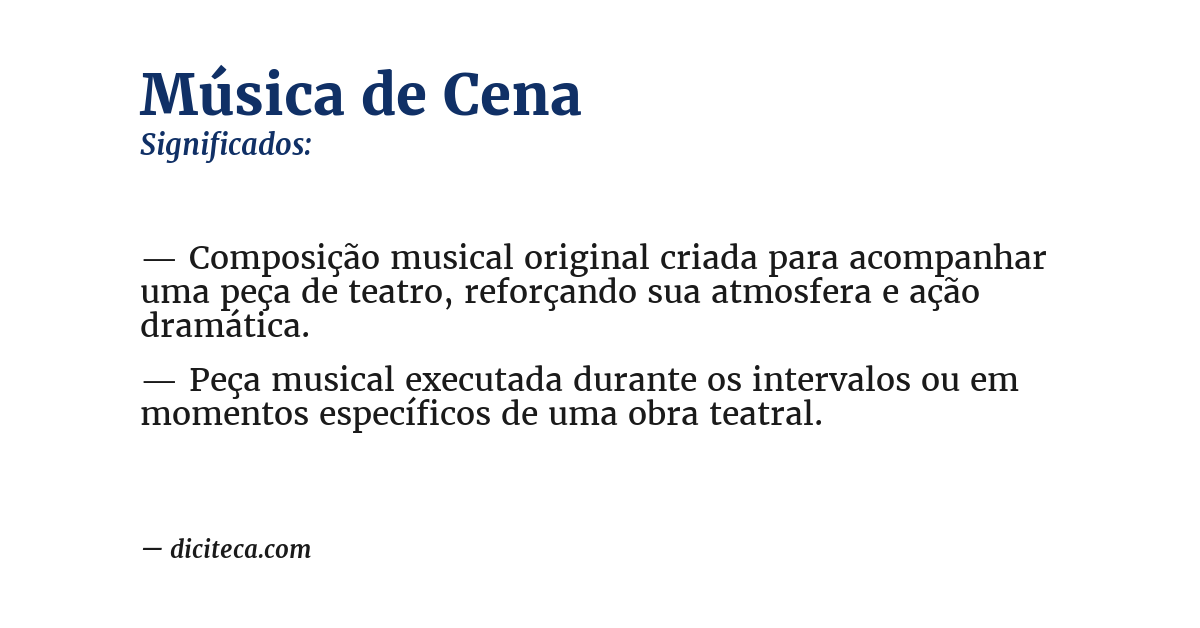 Significado de música de cena