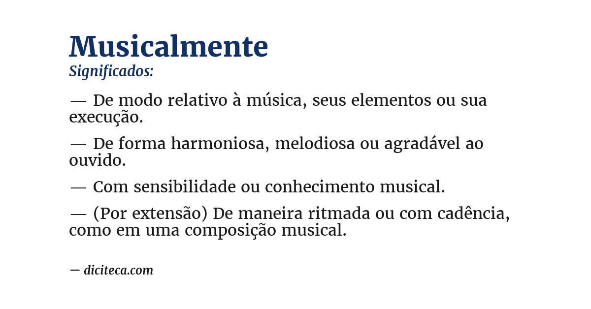 Significado de musicalmente