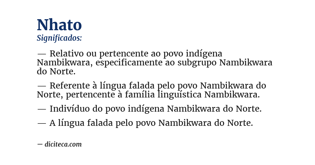 Significado de nhato