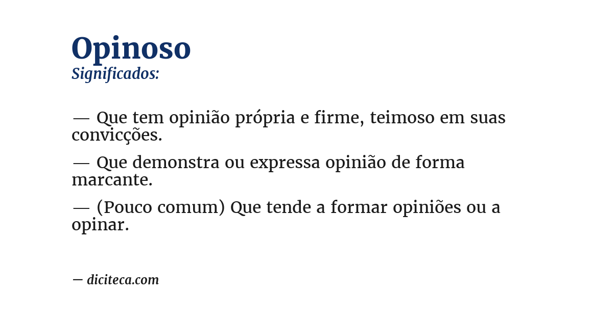 Significado de opinoso
