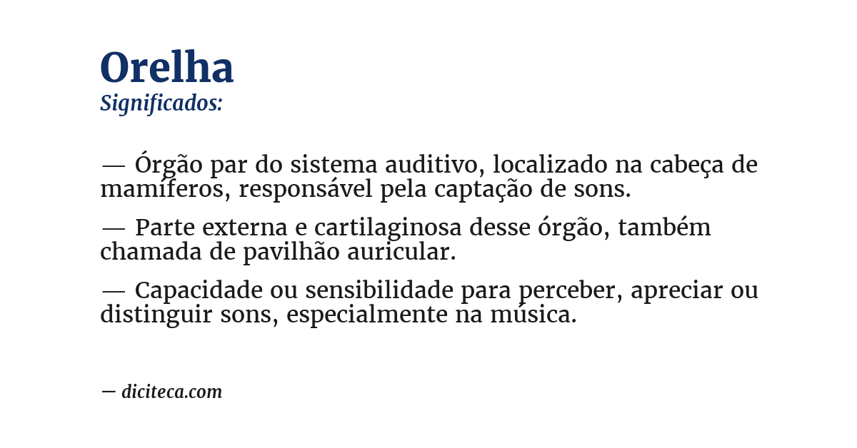 Significado de orelha