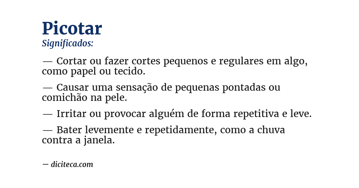 Significado de picotar