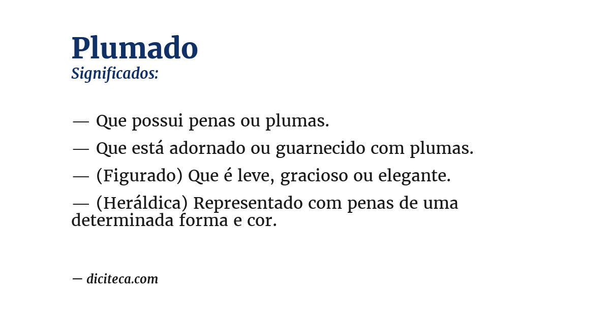Significado de plumado