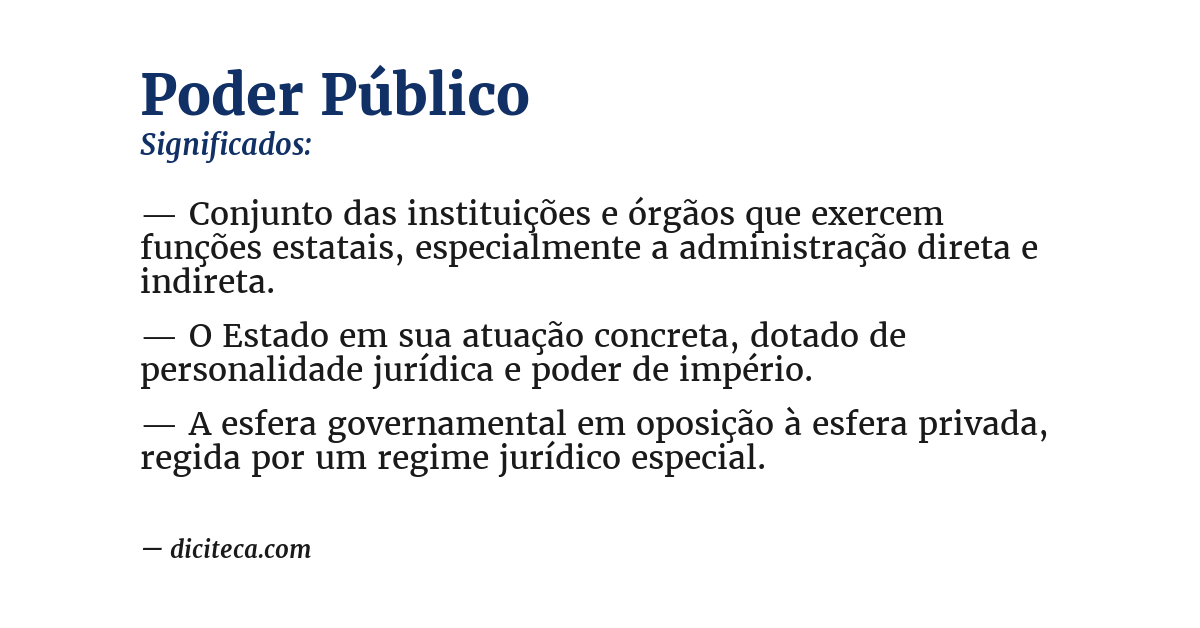 Significado de poder público
