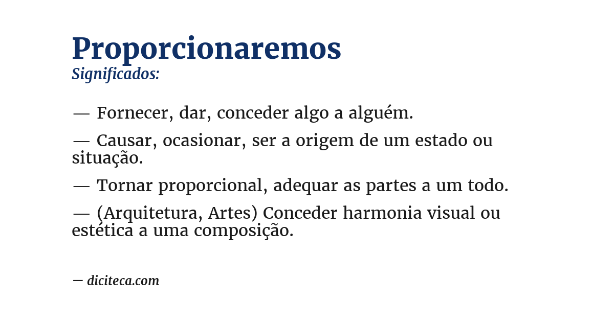 Significado de proporcionaremos