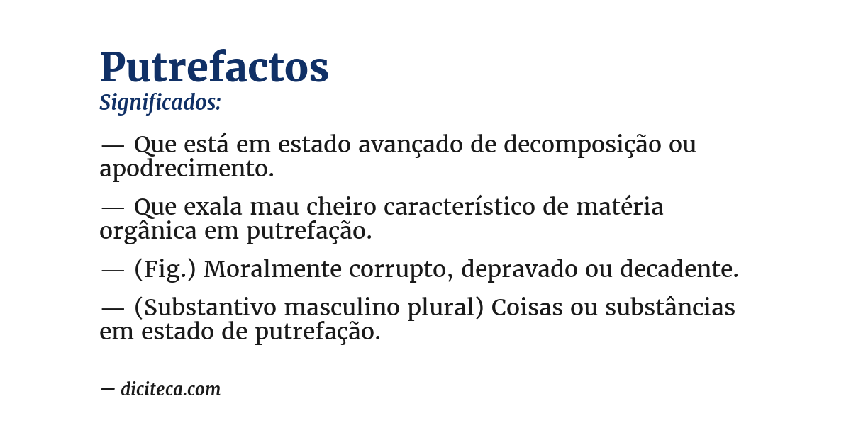Significado de putrefactos