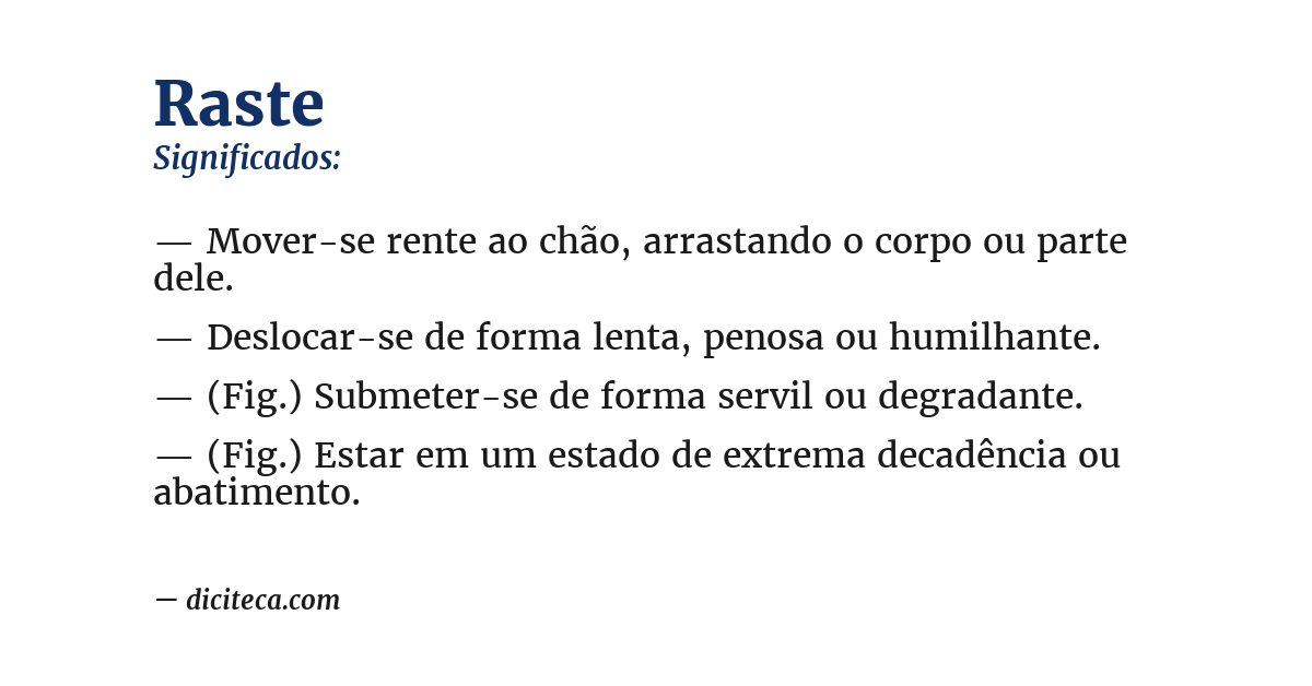 Significado de raste