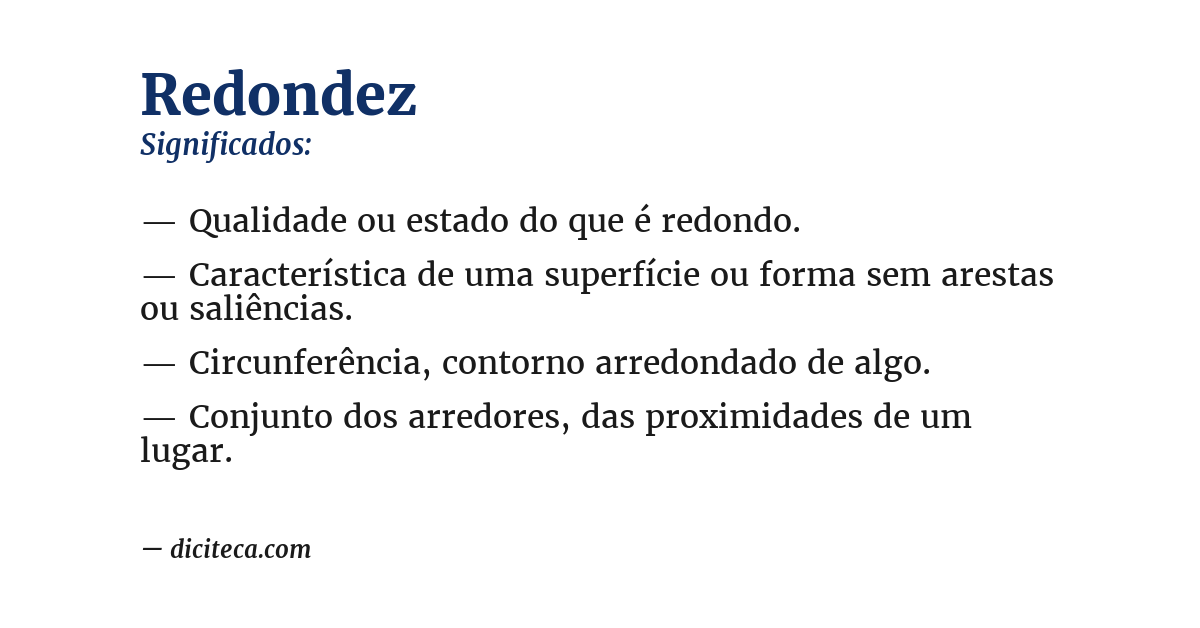 Significado de redondez