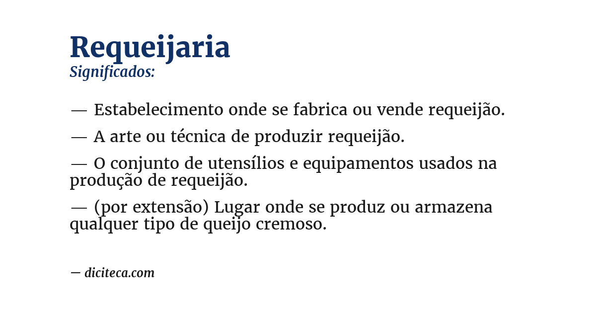 Significado de requeijaria