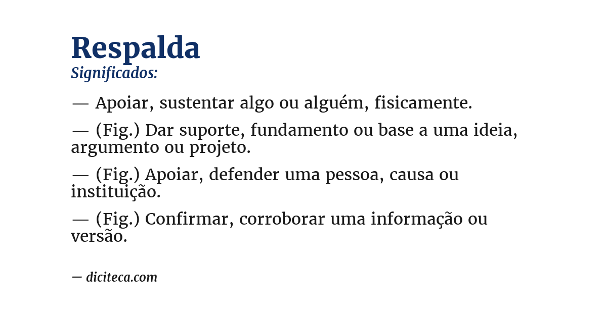 Significado de respalda