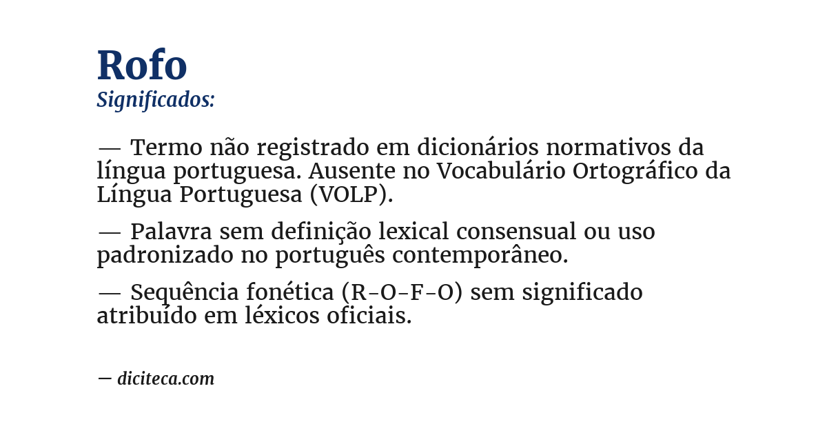 Significado de rofo