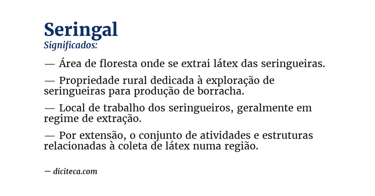 Significado de seringal