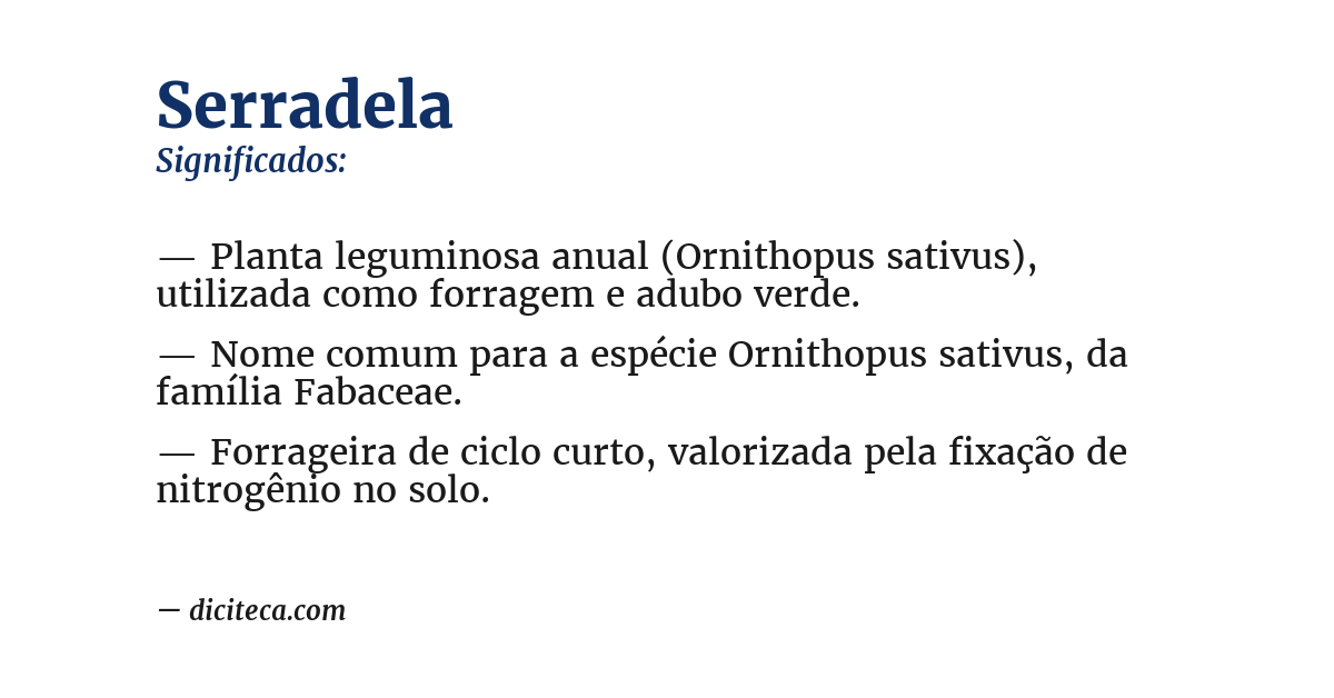 Significado de serradela