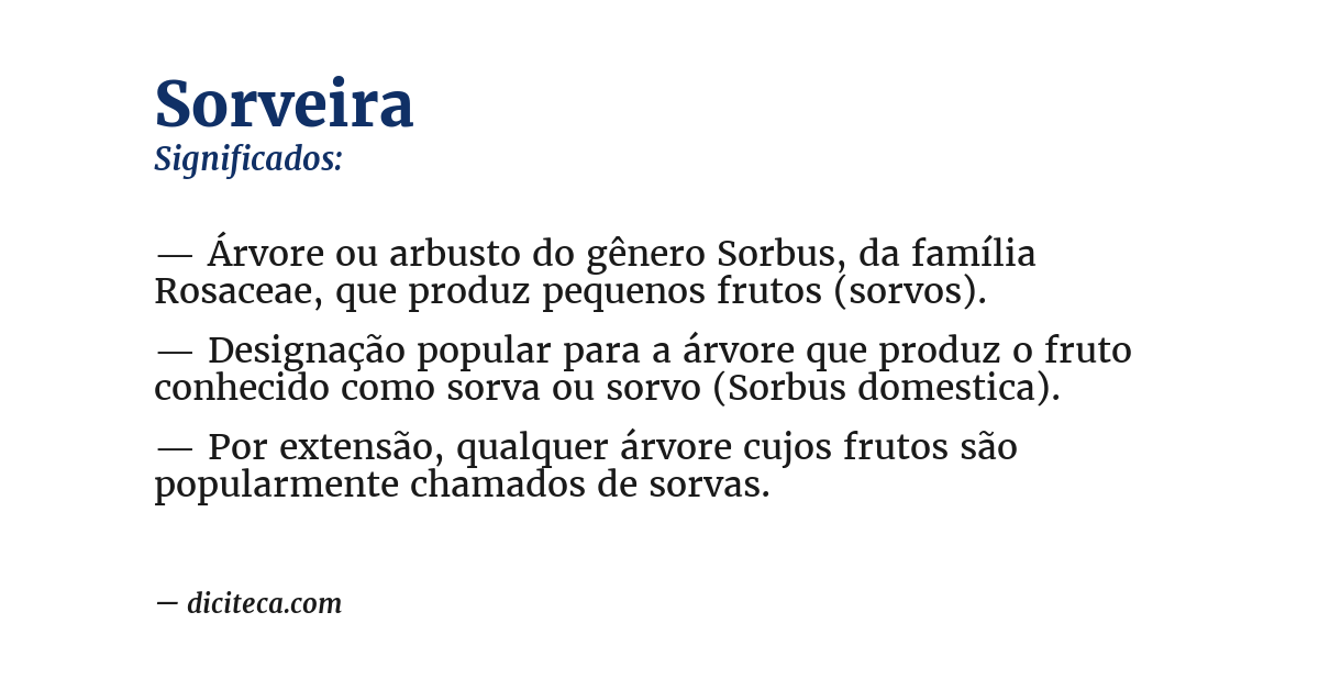 Significado de sorveira
