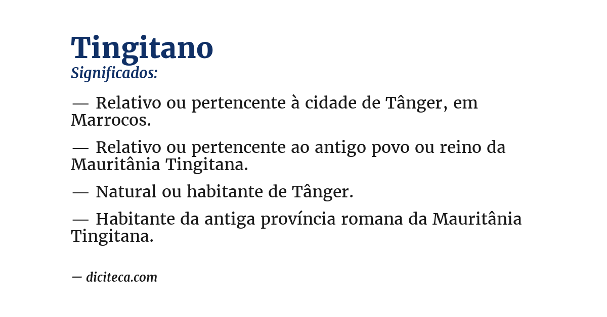 Significado de tingitano