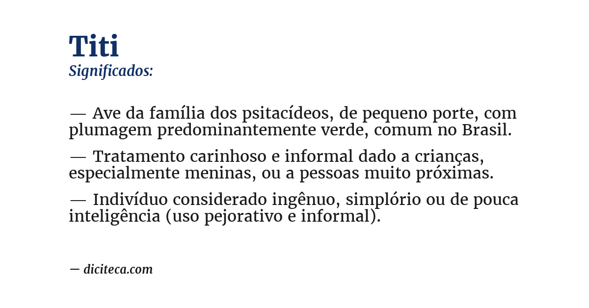 Significado de titi