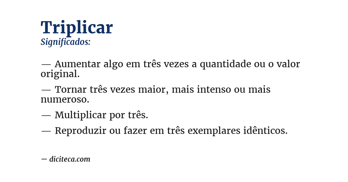Significado de triplicar