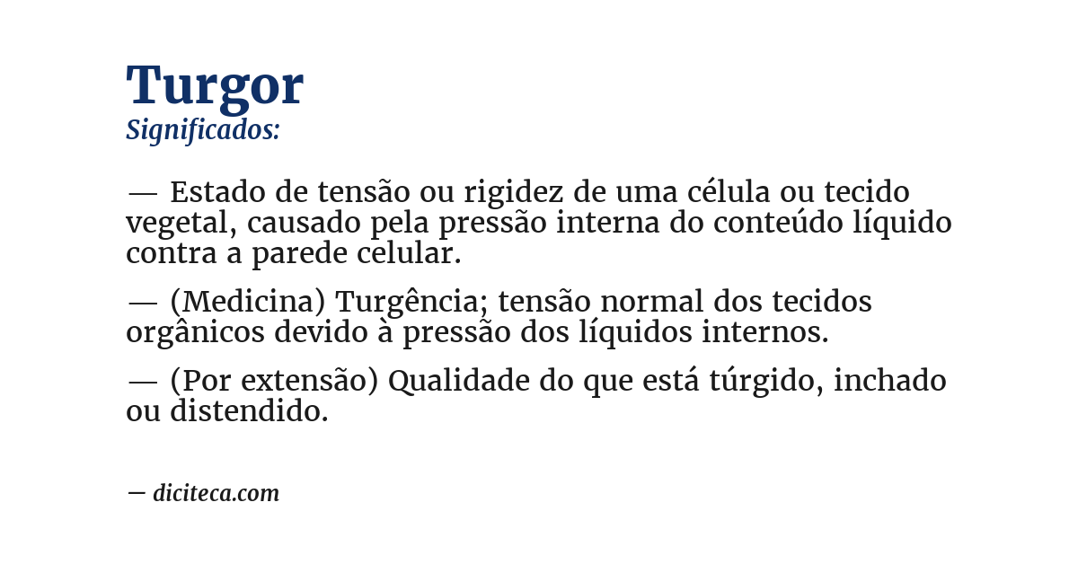Significado de turgor
