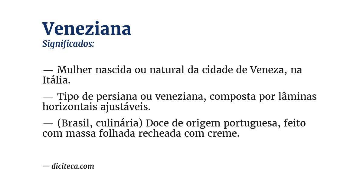 Significado de veneziana