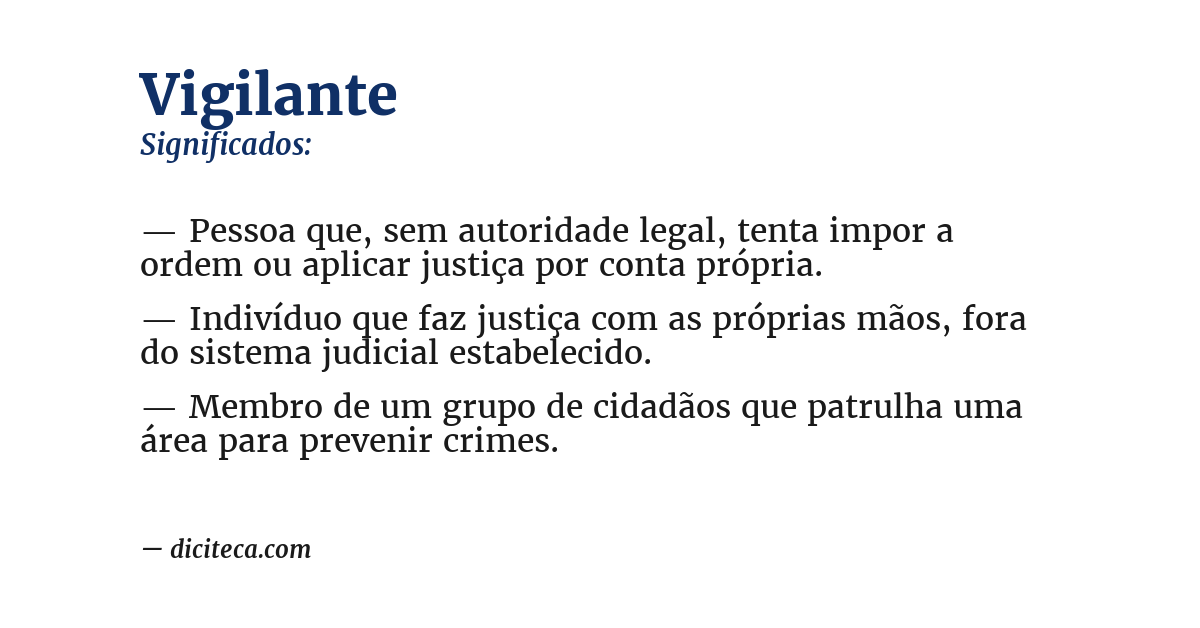 Significado de vigilante