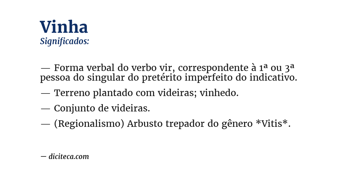 Significado de vinha