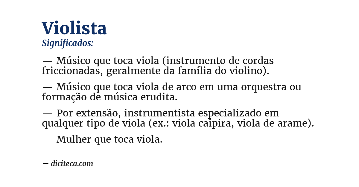 Significado de violista