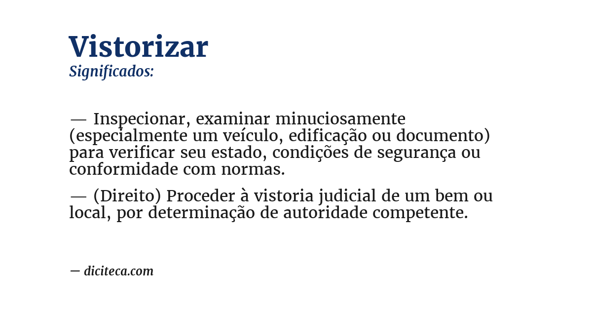 Significado de vistorizar