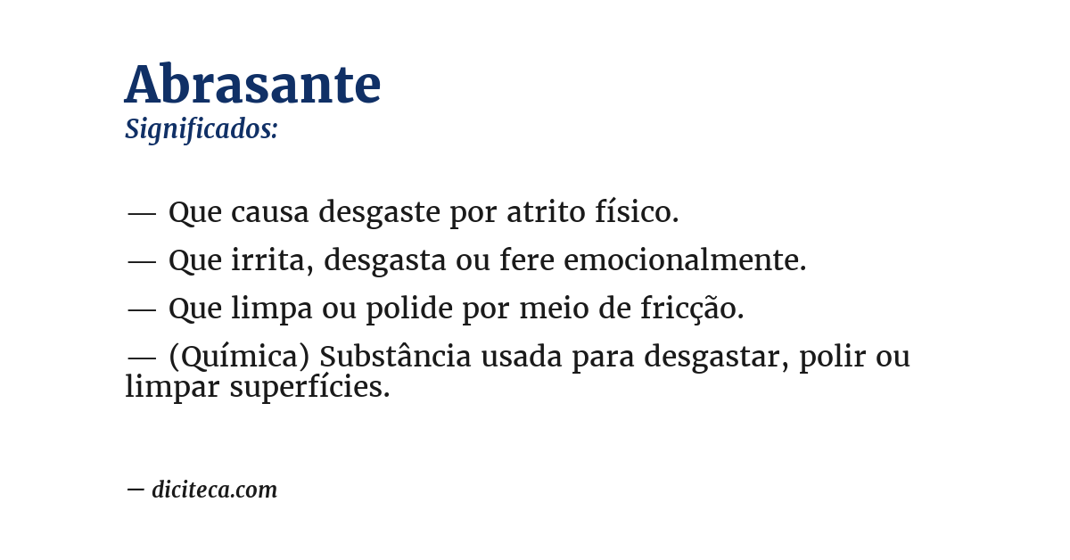 Significado de abrasante
