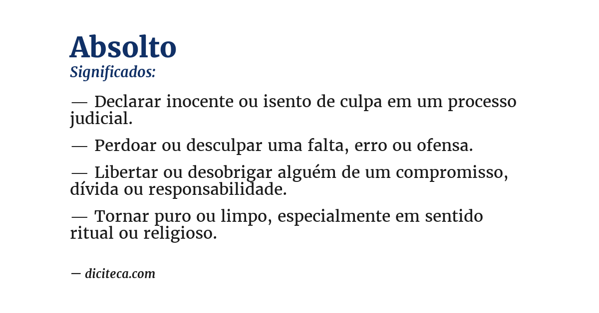Significado de absolto