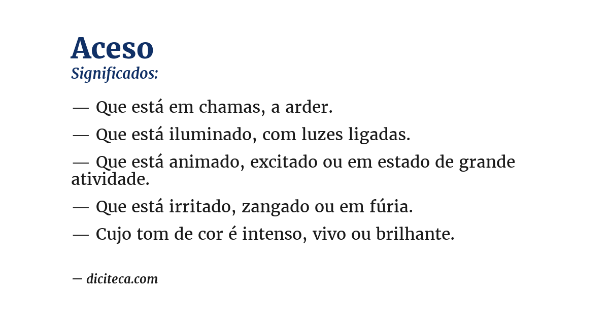 Significado de aceso