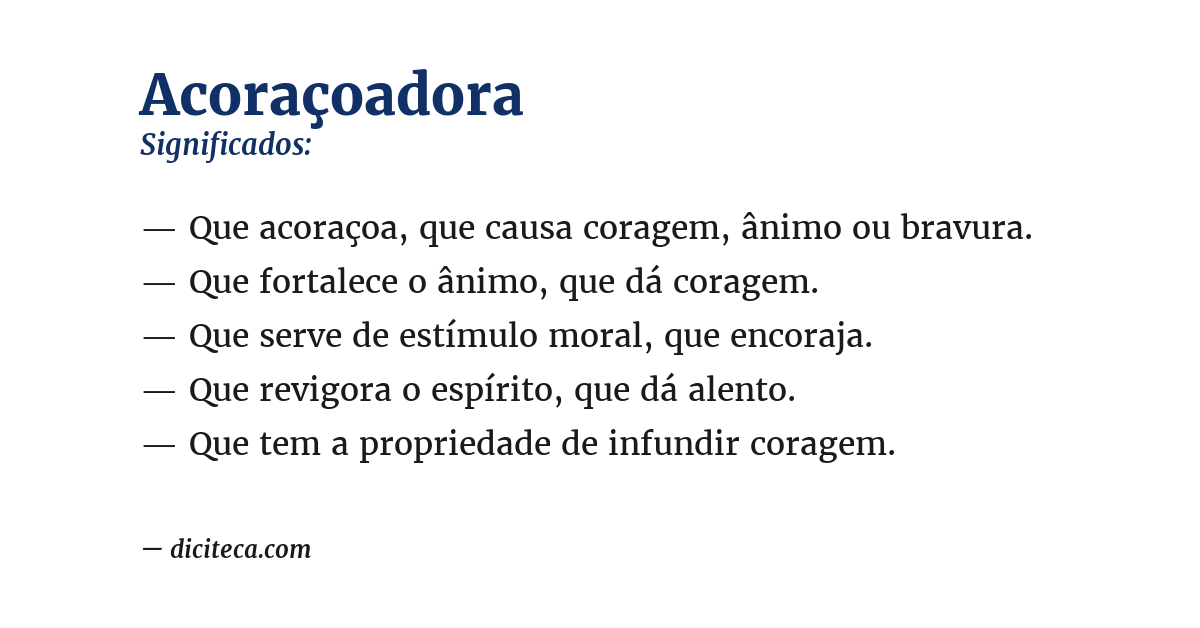 Significado de acoraçoadora