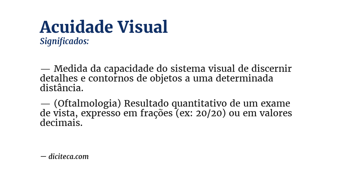 Significado de acuidade visual