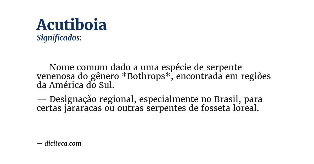 Significado de acutiboia