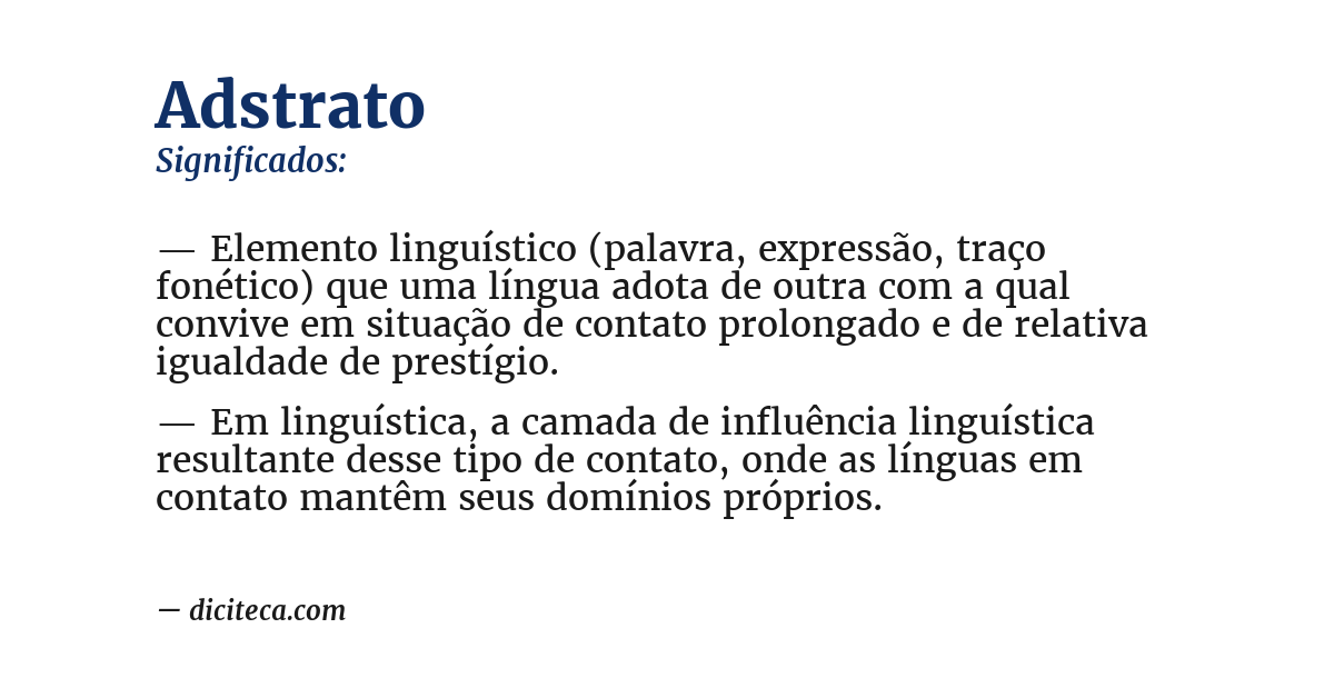 Significado de adstrato