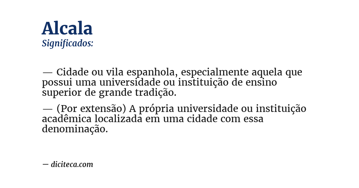 Significado de alcala
