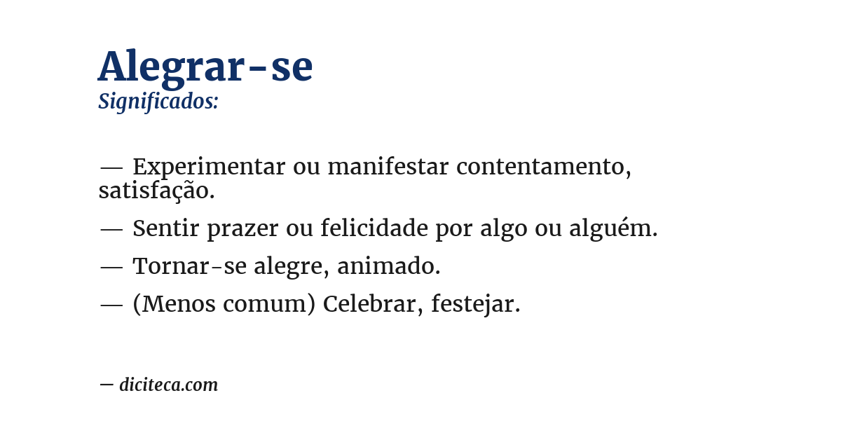 Significado de alegrar-se