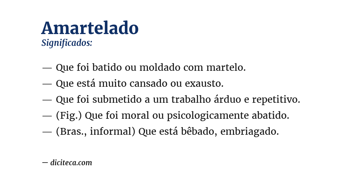 Significado de amartelado