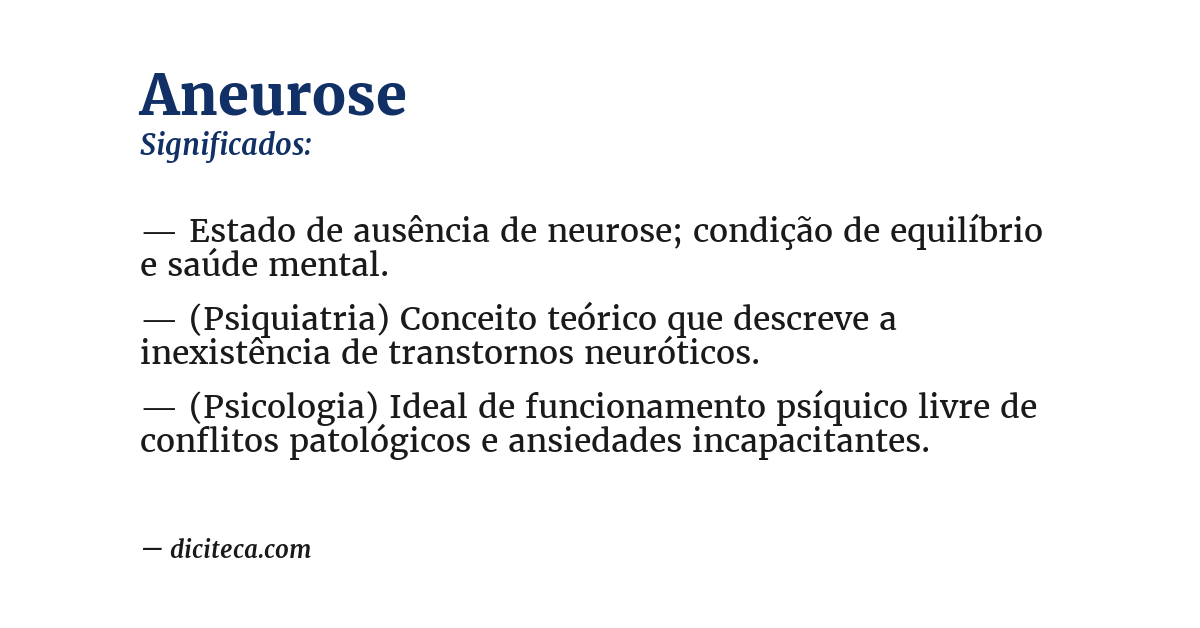 Significado de aneurose