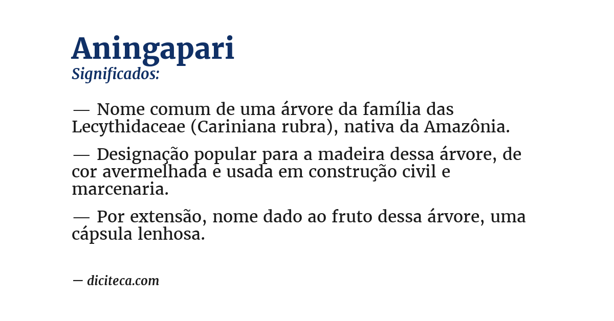 Significado de aningapari