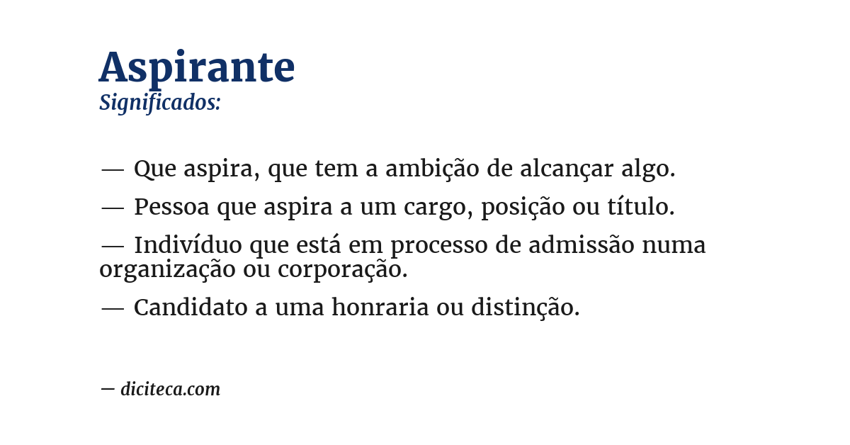 Significado de aspirante